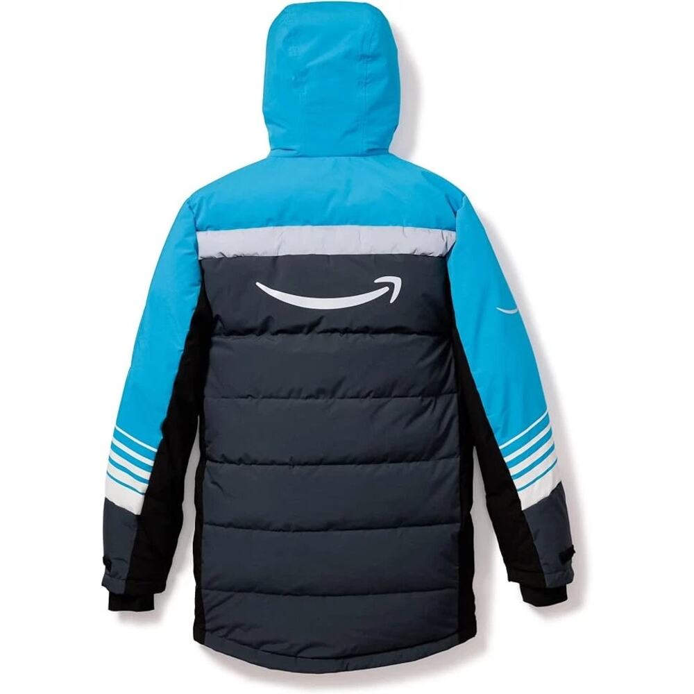 Amazon Prime Driver Winter Parka Jacket Men's Medium Coat Hooded Luly Yang - Picture 2 of 11